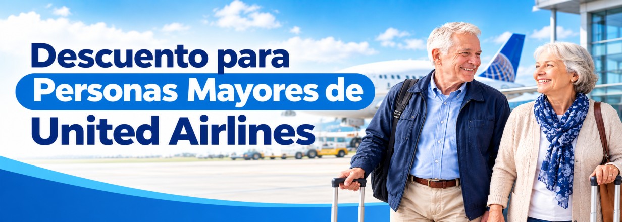 Descuento para personas mayores de United Airlines