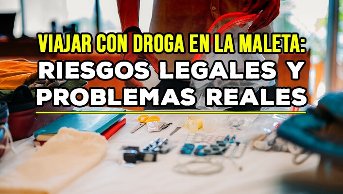 Viajar con droga en la maleta: riesgos legales y problemas reales